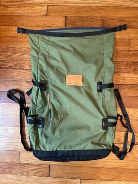 Bleu de Chauffe, Olive Roll-Top Backpack